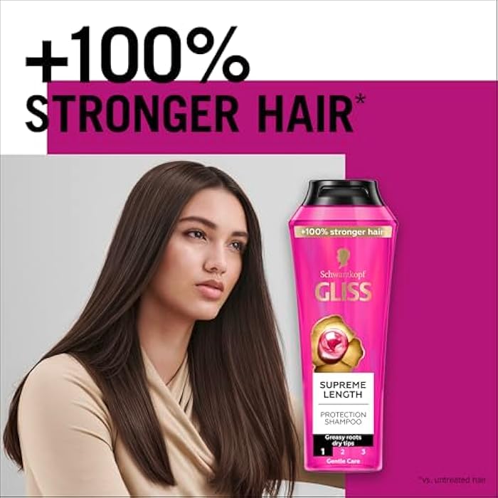 Gliss Supreme Length Shampoo, 400ml — Specially formulated for long hair, this shampoo promotes healthy length by fortifying and protecting against breakage - Image 3